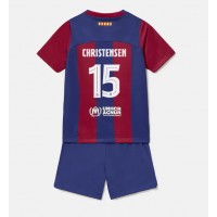 Koszulka piłkarska Barcelona Andreas Christensen #15 Strój Domowy dla dzieci 2023-24 tanio Krótki Rękaw (+ Krótkie spodenki)